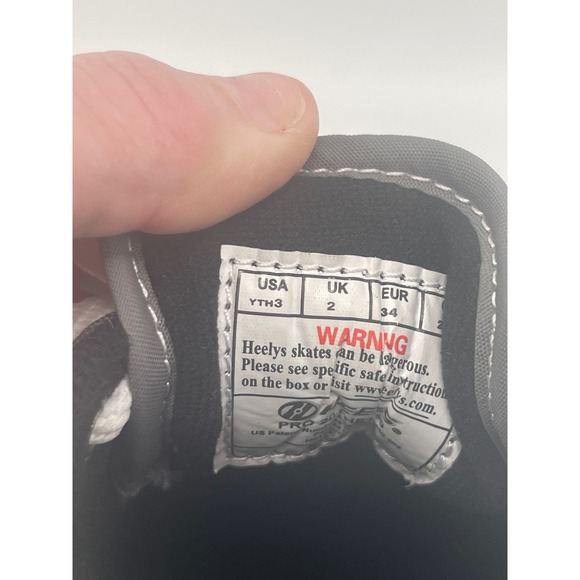 Heelys Pro 20 Charcoal Grey Blue Skate Shoes Youth Size 3 Wheeled Sneakers - Picture 6 of 6